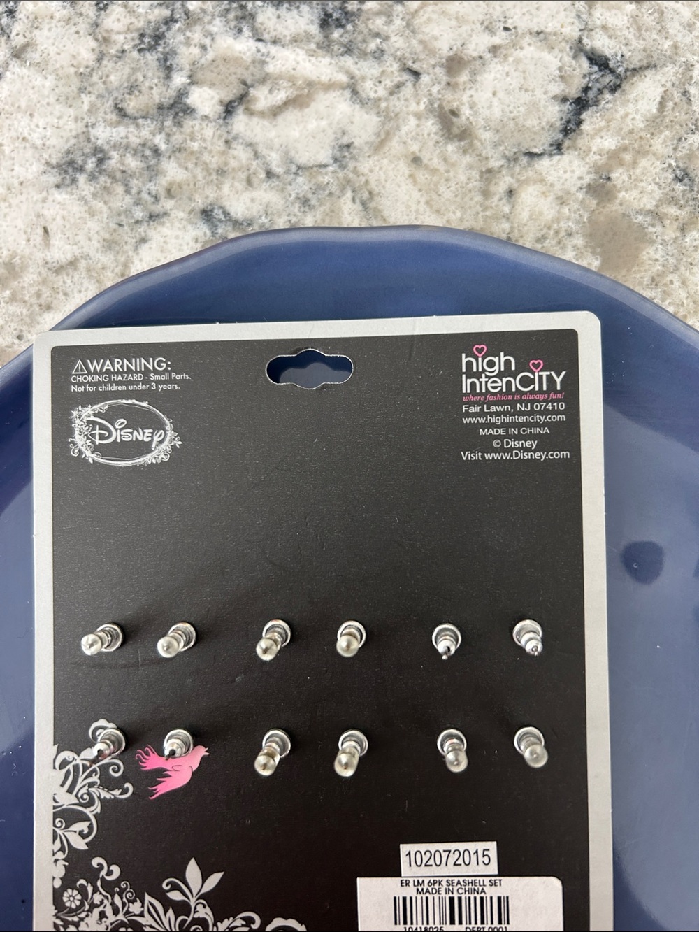 Disney The Little Mermaid Kids Earring Set - Silver & Iridescent Green-Blue - Picture 3 of 3